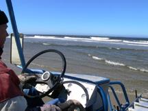 Our ride on the Dune Buggy took us into the ocean